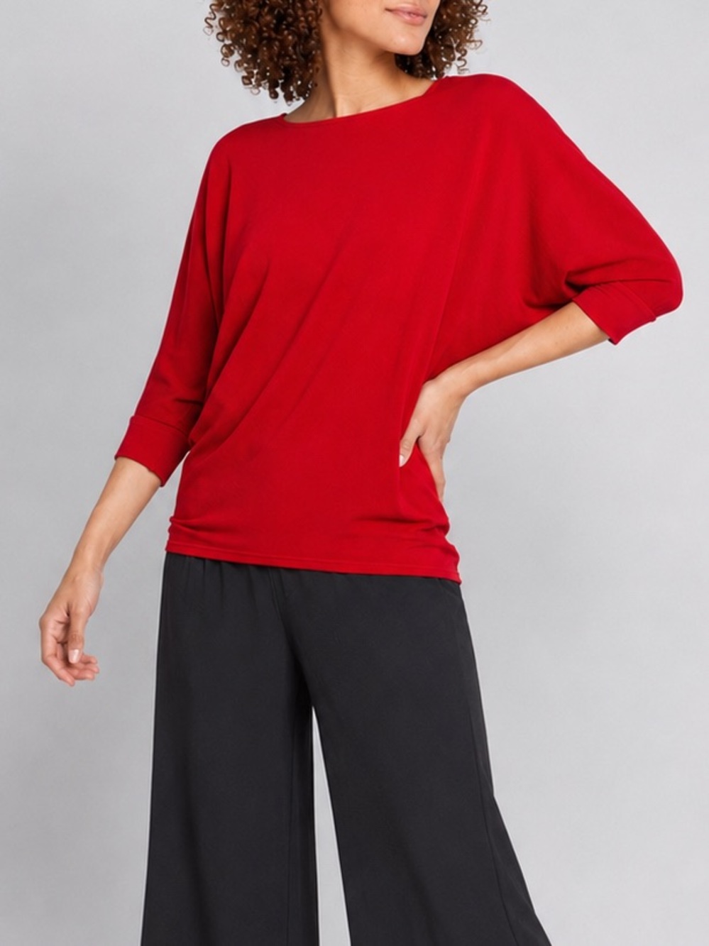 ModCloth Red Dolman Sleeve Top Size XS